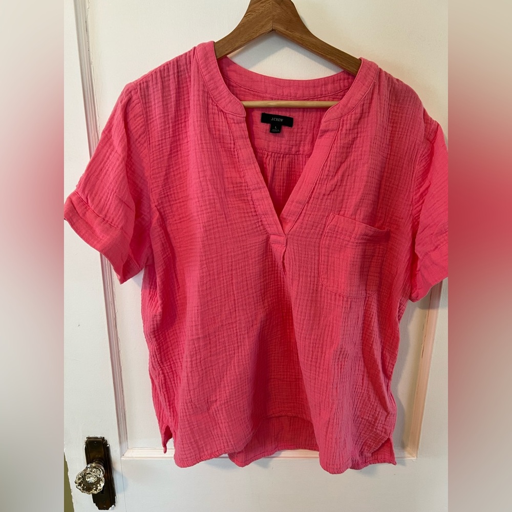 J crew soft gauze popover